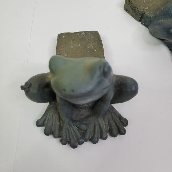 Vintage (Set of 3) 1999 Figi Graphics Frog Flower Pot Risers - Picture 6 of 12